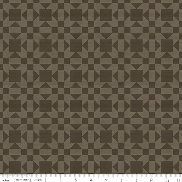 Riley Blake Barn Quilts Sister's Choice Brown C11052