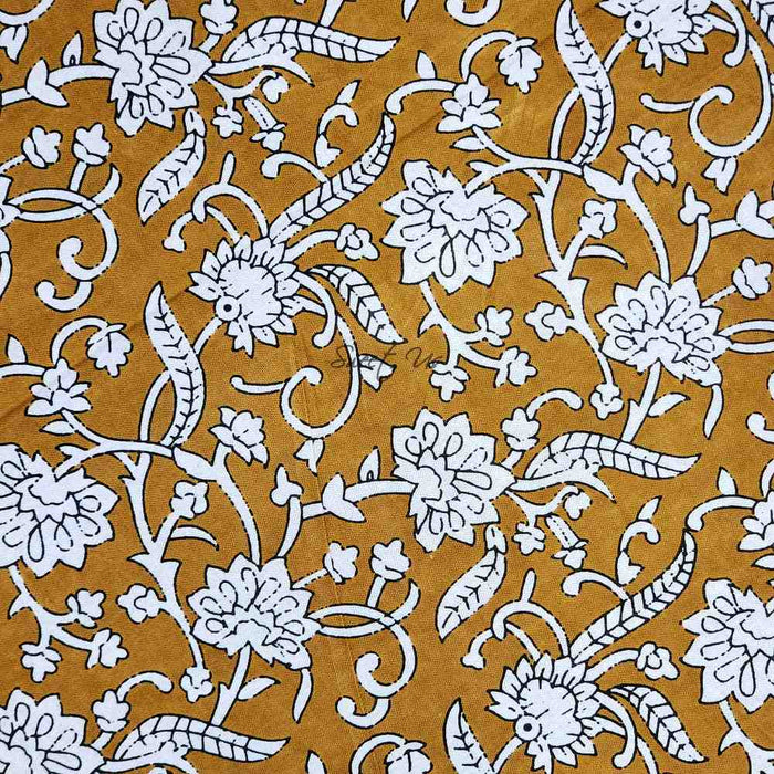 Riviera Series Floral Cotton Tablecloth — Tuscan Gold