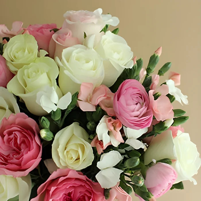 Valentines Day Rose Memories Arrangement Close Up - Image