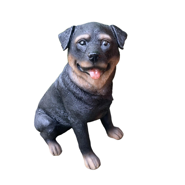 ROTTI ROTTWEILER STATUE PUPPY MEMORIAL ANIMAL GARDEN ORNAMENT SCULPTURES