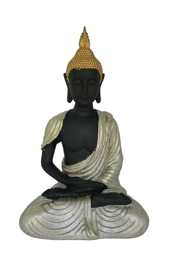 RULAI Thai Buddha With Gold Glitter Statue Ornament Figurine Home Decor