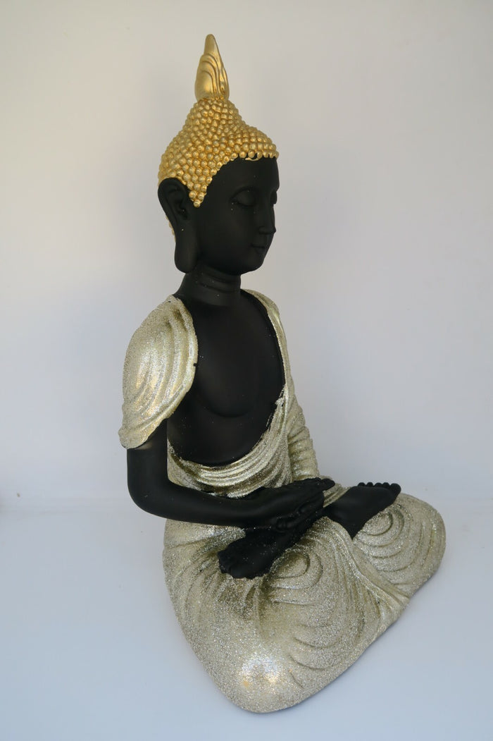 RULAI Thai Buddha With Gold Glitter Statue Ornament Figurine Home Decor