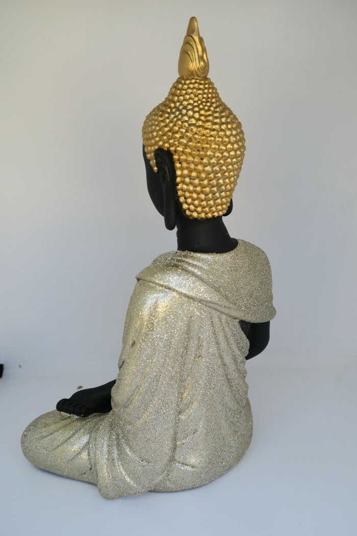 RULAI Thai Buddha With Gold Glitter Statue Ornament Figurine Home Decor