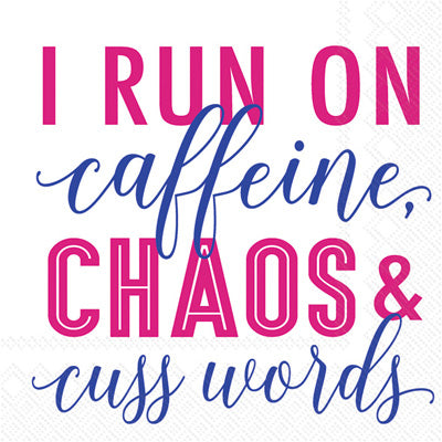 RUN ON CAFFEINE COCKTAIL NAPKIN