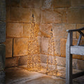 Set of 2 Warm White Micro LED Wire Cone Lights