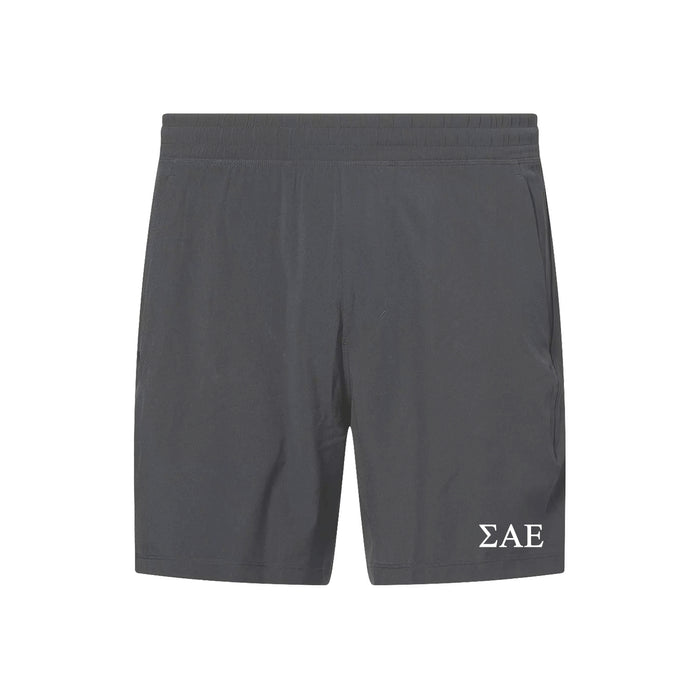 Sigma Alpha Epsilon lululemon Pace Breaker Linerless Short - Onxy Grey 7"