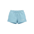 Sky blue fleece SDT shorts with embroidered Greek letters