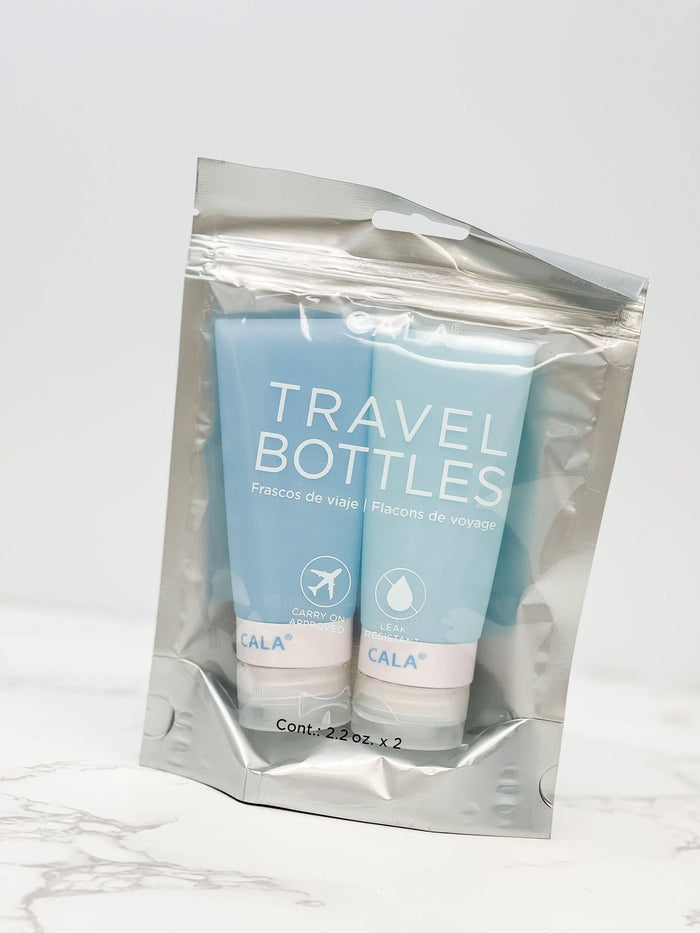 Silicone Travel Bottle Set of 2 - Blue