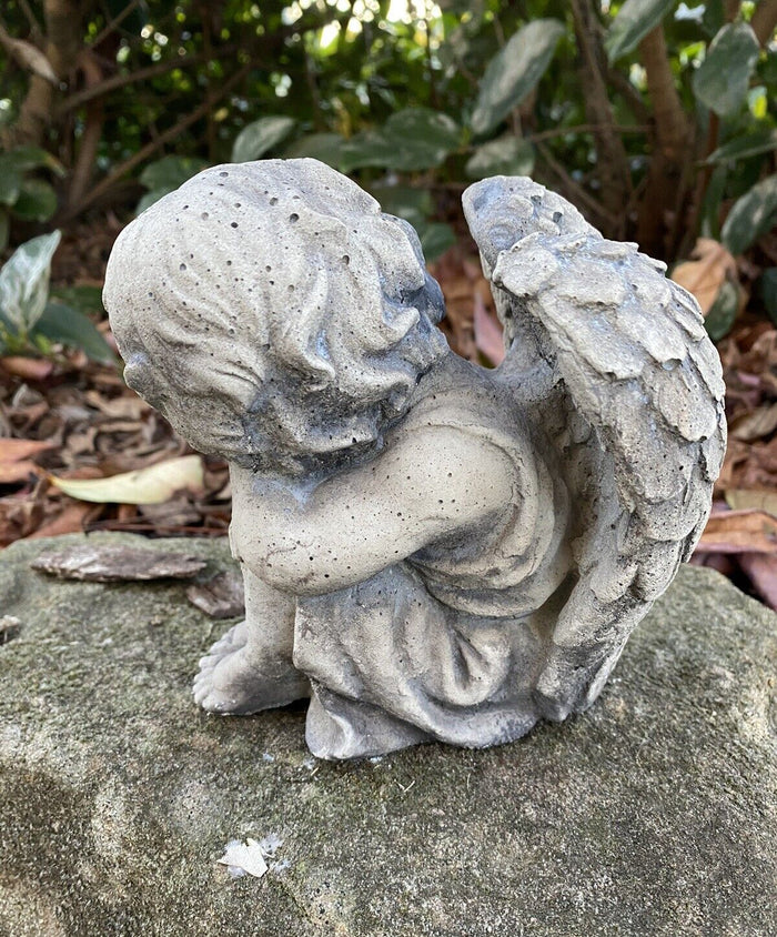 Sleeping Angel Memorial Cemetery Statue Ornament Concrete Garden Australian Made