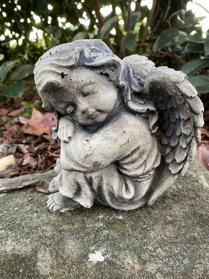Sleeping Angel Memorial Cemetery Statue Ornament Concrete Garden Australian Made