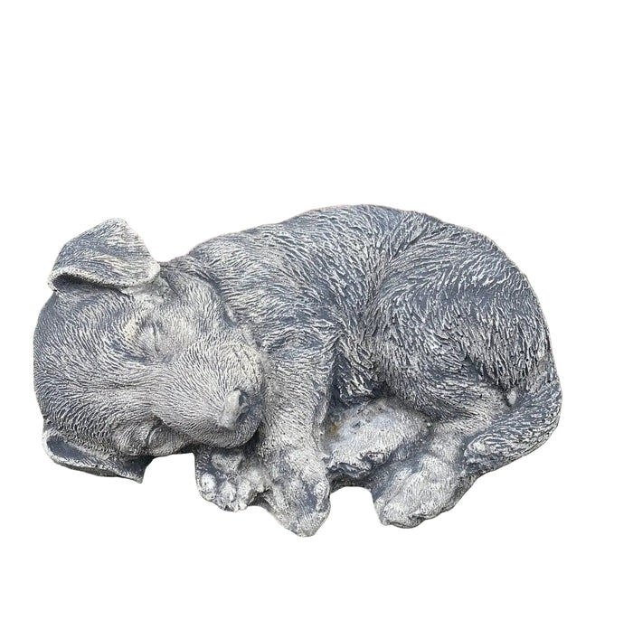 Concrete Jack Russell garden statue front view outdoor cement dog ornament