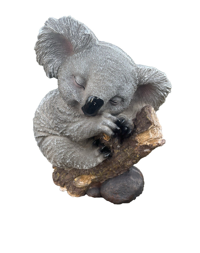 Sleeping Koala on Branch Resin Garden Statue Australian Animal Ornament