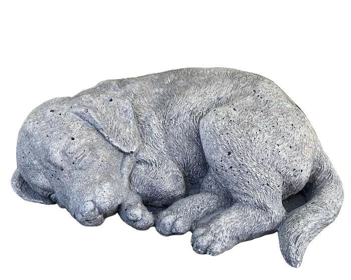Concrete Labrador garden statue front view outdoor cement dog ornament