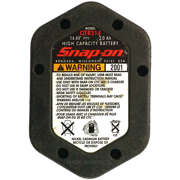Snap-On 14.4V CTB314 Ni-Cd Battery Re-Cell Service