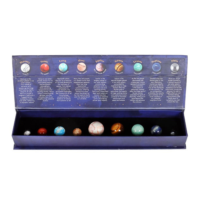 Solar System Gemstone Crystal Sphere Set