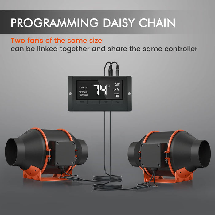 Spider Farmer 4" Inline Duct Fan with Smart Controller
