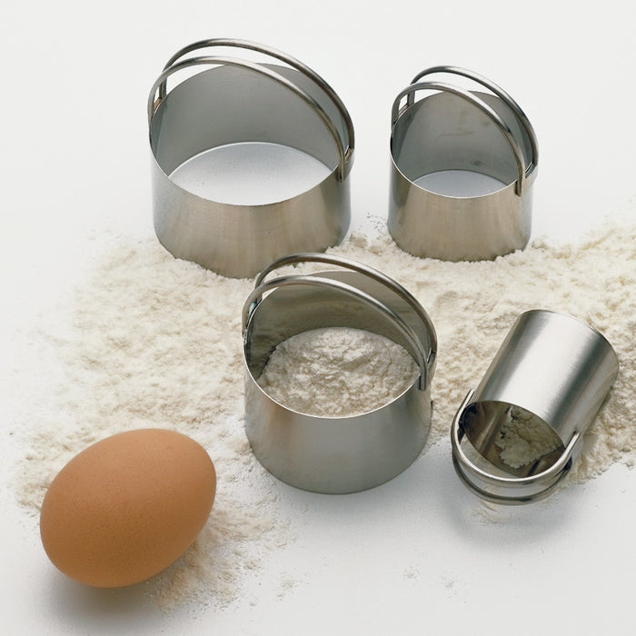 STAINLESS STEEL BISCUIT CUTTERS, SET OF 4