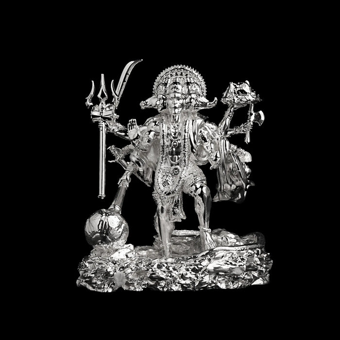 Standing Panchmukhi Hanuman Silver Plated