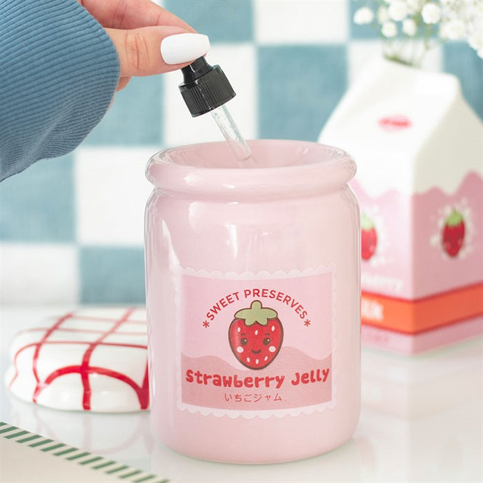 Strawberry Jelly Jar Oil Burner and Wax Warmer