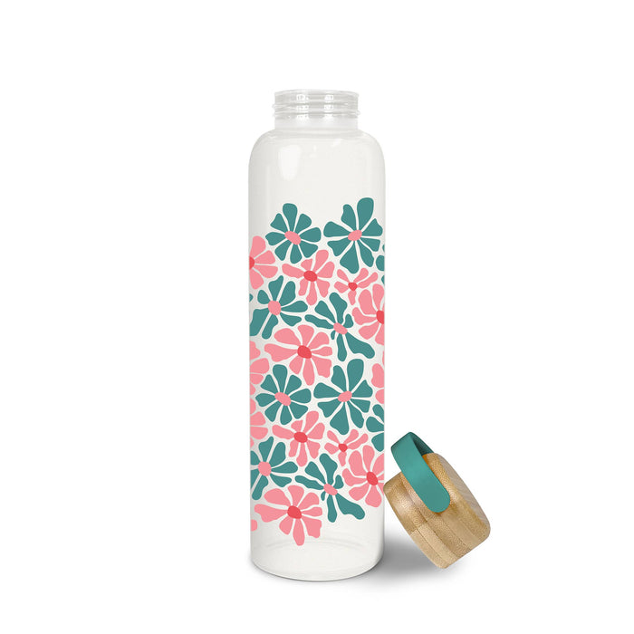 Studio Oh! Glass Water Bottle with Bamboo Lid (Options Available)