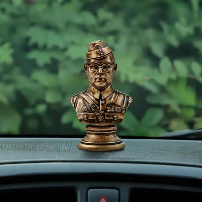 Subhas Chandra Bose Car Dashboard Idol