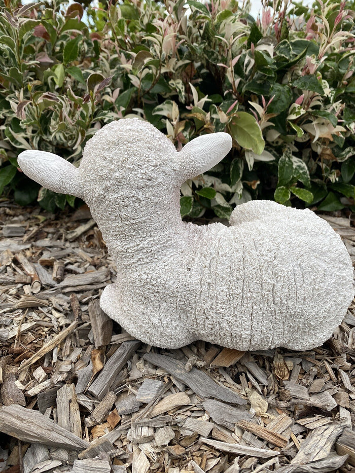 SUFFOLK SHEEP LAMB ANIMAL GARDEN STATUE ORNAMENT FIGURINE BLACK WHITE
