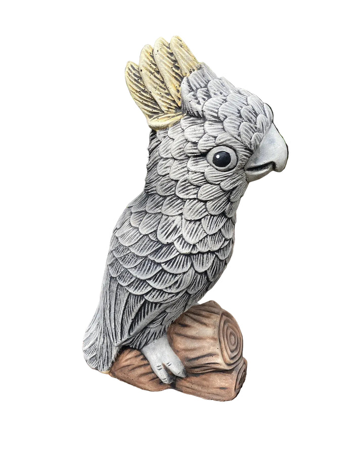 Sulfa Crested Cockatoo Statue Ornament Animal Concrete Garden Australian Made G