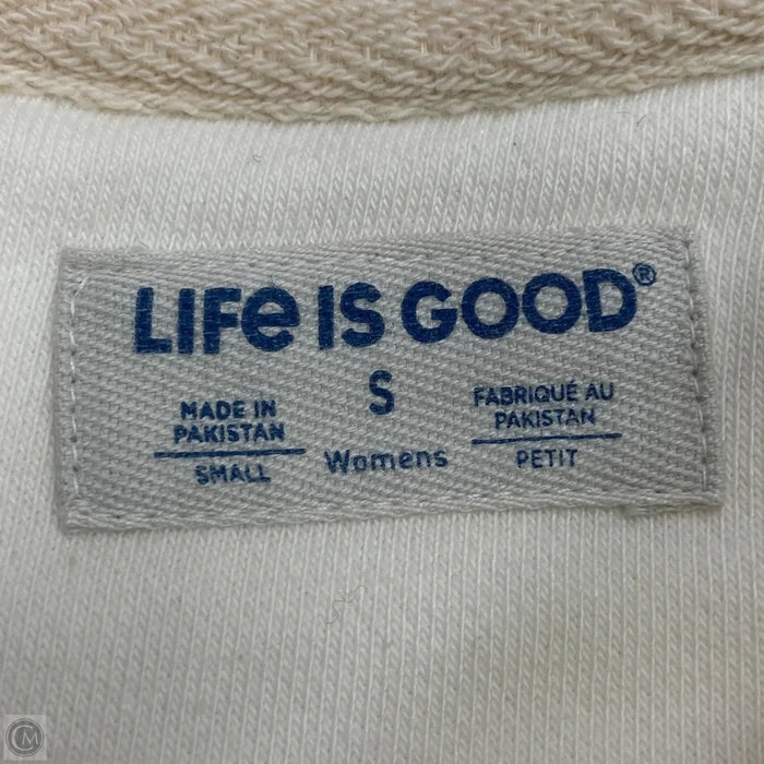 Sweatshirt Crewneck By Life Is Good In White, Size: S