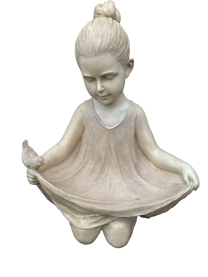 Sweet Charlotte Bird  Feeder Station Bee Garden Statue Ornament Figurine