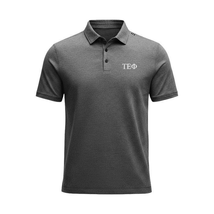 Tau Epsilon Phi lululemon Evolution Short-Sleeve Polo - Heathered Black