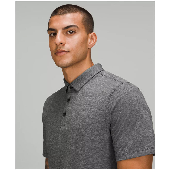 Tau Epsilon Phi lululemon Evolution Short-Sleeve Polo - Heathered Black
