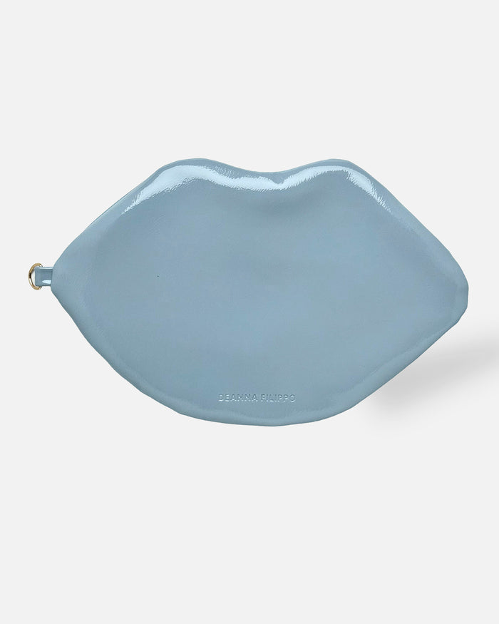 The Blake — Icy Blue Lip Pouch by David Stesner ArtHouse — sky blue beauty, detail close-up