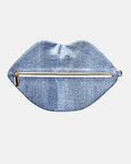 The Blake — Light Blue Denim Lip Pouch by David Stesner ArtHouse — light wash denim red makeup