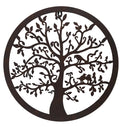 Tree of Life Metal Hanging Wall Art 60 cm Round Rustic Sculpture Home Garden