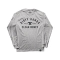 Troll Co. Men's "Dirty Hands Clean Money" Classic Long Sleeve T-Shirt Long Sleeve T-Shirts Troll Co. Gray Heather 2XL Reg