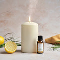 TruGlow AIR® Portable Candle Diffuser & Citronella, Bergamot & Lemon Diffuser Oil Bundle