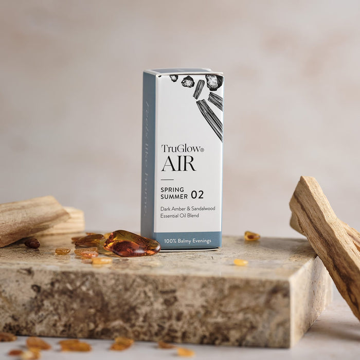 TruGlow AIR® Portable Candle Diffuser & Dark Amber & Sandalwood TruGlow AIR® Diffuser Oil Bundle
