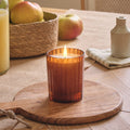 TruGlow® Burnt Orange LED Fluted Glass Candle with Remote Control