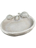 22nice4me Garden Statues turtle design bird bath and bee water station with an antique resin finish