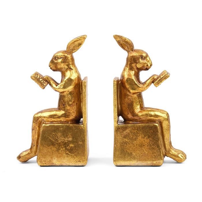 Twin Scholars Antique Bunny Bookends