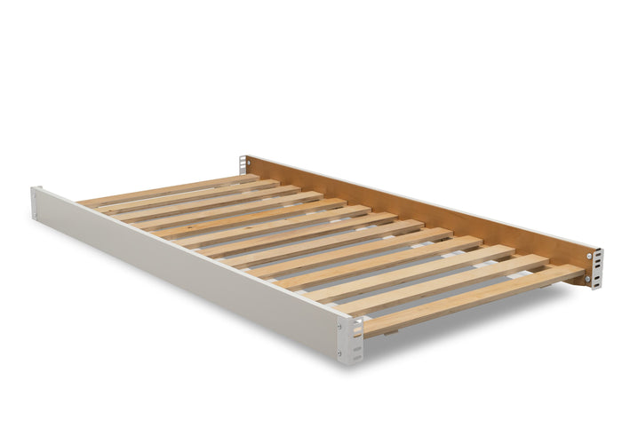 Delta Children Bianca White (130) Twin Size Wood Bed Rails (W0090), Right Silo View