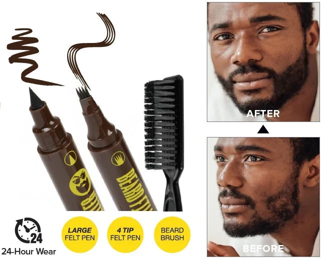 Tyche Dual Ended Beard Filler Pen & Brush