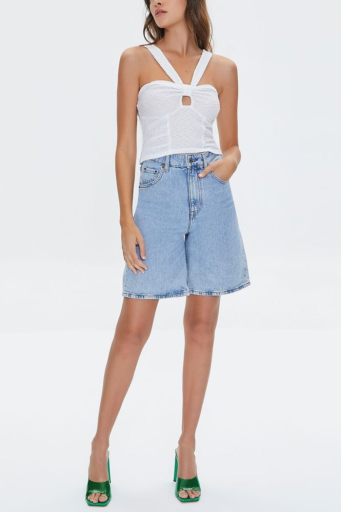 V-Strap Cutout Crop Top