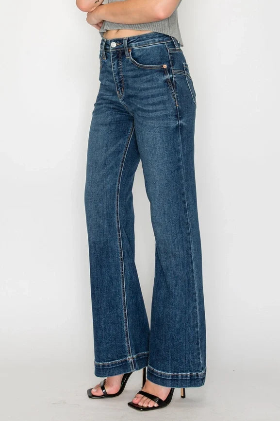 Veda Tummy Control High Rise Relaxed Holly Flare Jeans