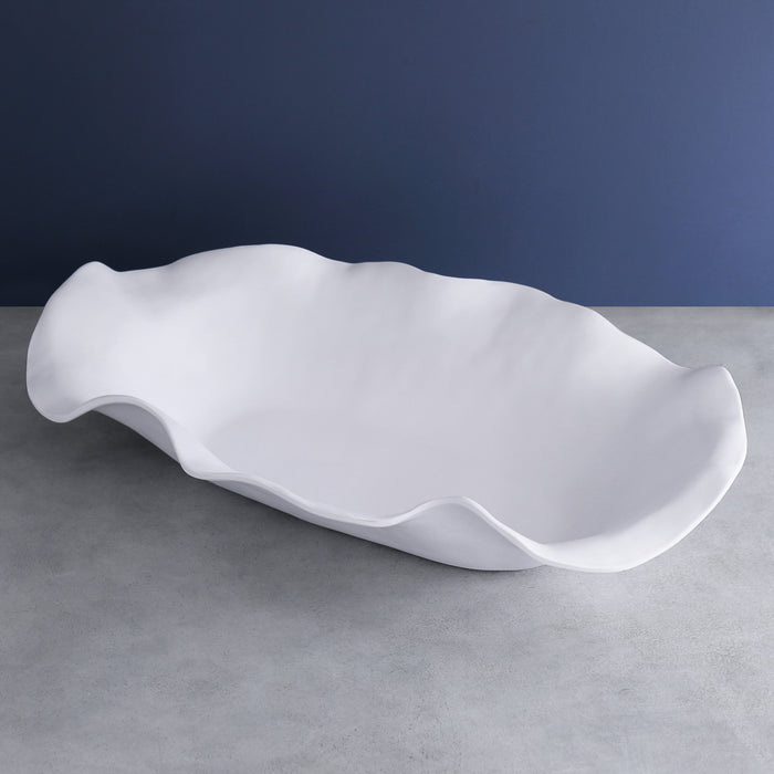 VIDA NUBE EXTRA LARGE OVAL CENTERPIECE, WHITE