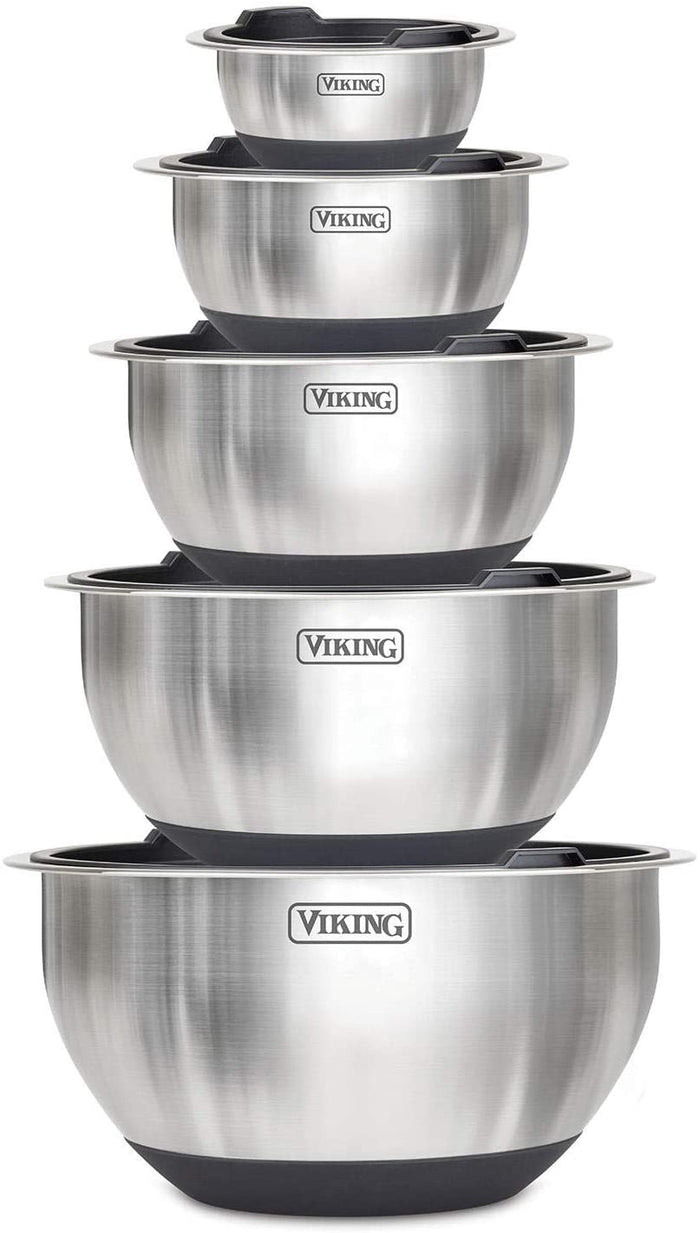 VIKING 10 PC STAINLESS MIXING BOWLS