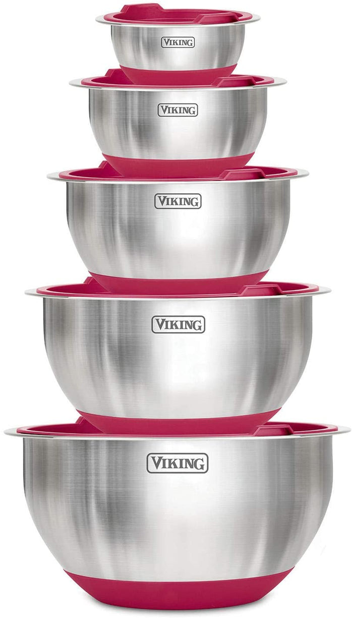 VIKING 10 PC STAINLESS MIXING BOWLS