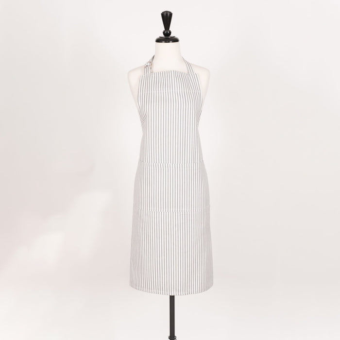 VIKING APRON PEWTER STRIPE