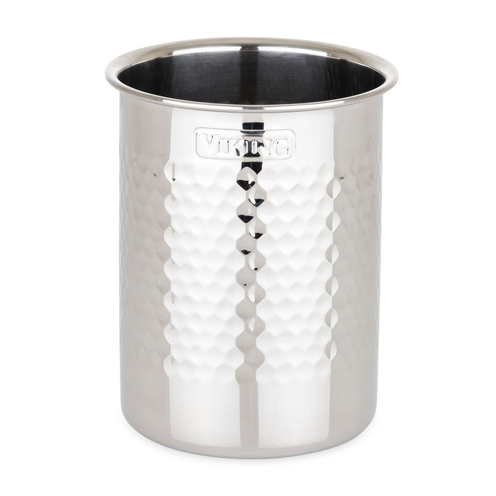 VIKING HAMMERED STAINLESS STEEL UTENSIL HOLDER