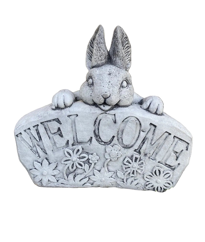Welcome Rabbit Concrete Cement Garden Statue Australian Made